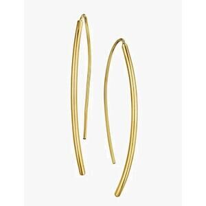 SOKO NEW "Bow Earrings" 24k Plate Gold Arc Threader Half Hoop Minimalist Femme